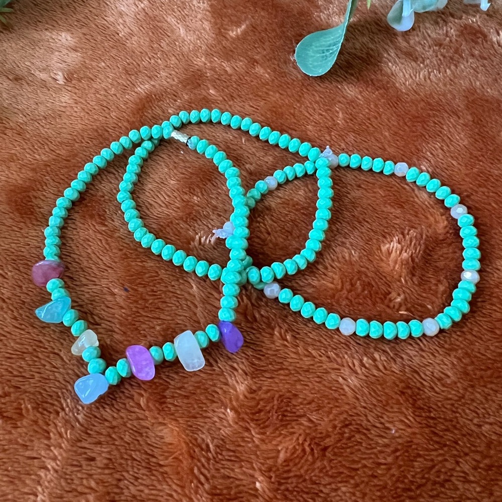 Turquoise Beaded Necklace Set